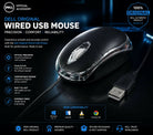 Dell Original Wired USB RGB Optical Mouse High Precision 1000 DP