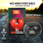 ORIGINAL" JBL M3 Mini Portable Bluetooth Speaker , SD Card SPEAKER Option TYPE C CHARGING Unleash the BEAST speaker of Sound!