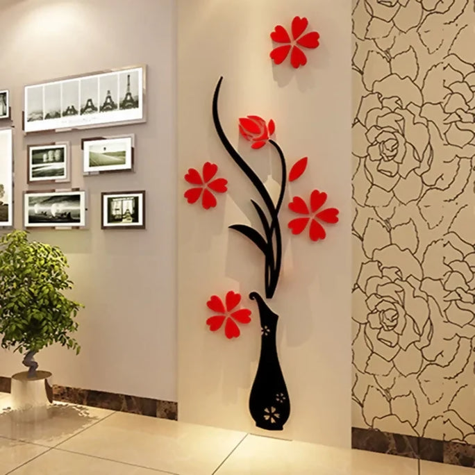Modern 3D Wooden Flower Wall Art – wooden Floral Wall Decor for Living Room & Bedroom
