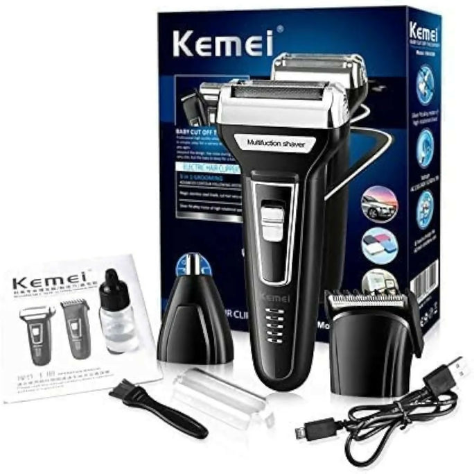 Kemei KM-5558 3-in-1 Rechargeable Grooming Kit for Men