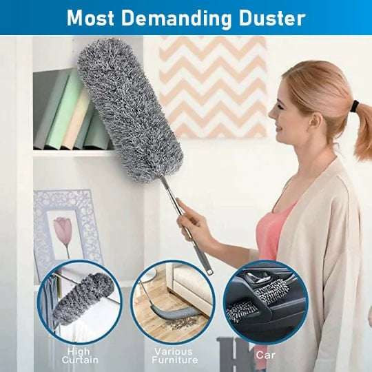 9-Foot Extendable Microfiber Ceiling Fan Duster with Long Telescopic Pole