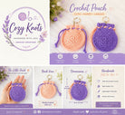 2pcs Mini Crochet Pouch Cute Coin Purses Handmade Coin Purse Jewelry Crochet Pouch Small Bag Drawstring Knitting Wallet for Women Change Keychain Earbuds Dice