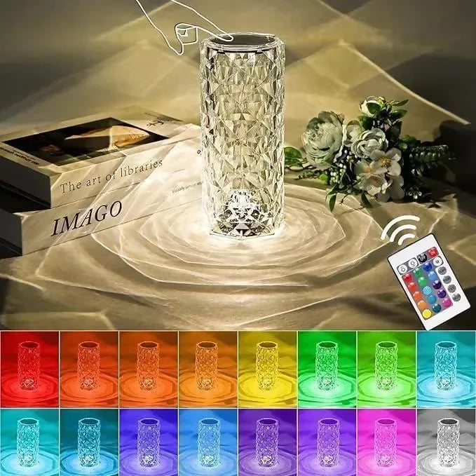 RGB Crystal Diamond Table Lamp with Remote Control