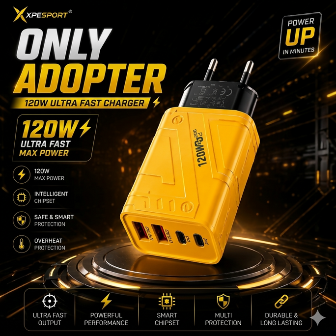 ADOPTOR 120 W Ultra Fast Charger Adapter